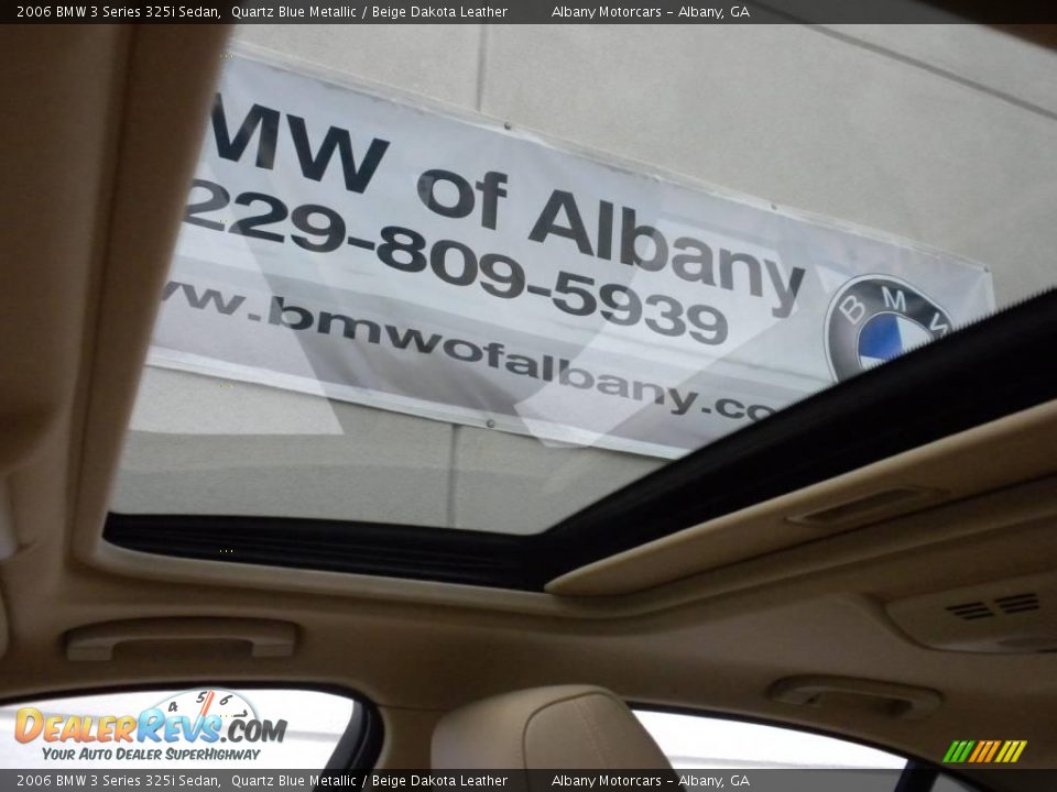 2006 BMW 3 Series 325i Sedan Quartz Blue Metallic / Beige Dakota Leather Photo #9