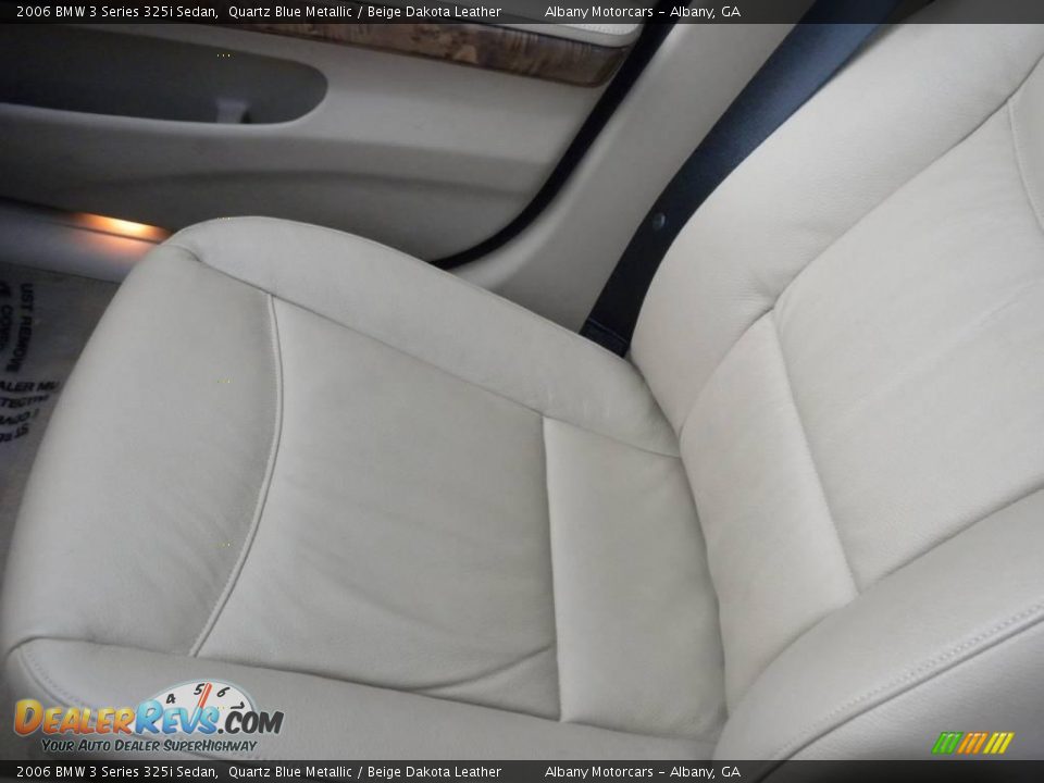 2006 BMW 3 Series 325i Sedan Quartz Blue Metallic / Beige Dakota Leather Photo #11