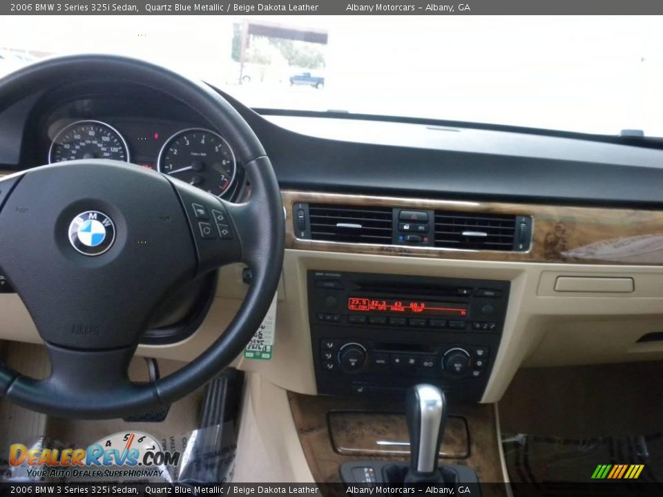 2006 BMW 3 Series 325i Sedan Quartz Blue Metallic / Beige Dakota Leather Photo #14