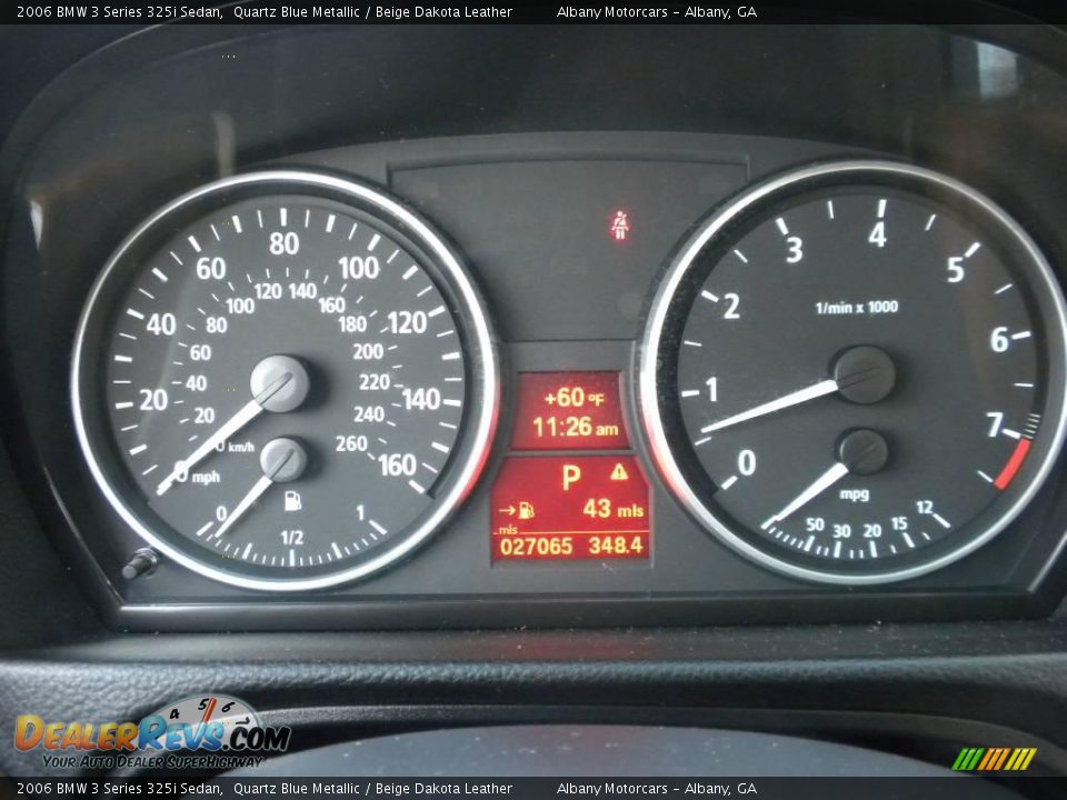 2006 BMW 3 Series 325i Sedan Quartz Blue Metallic / Beige Dakota Leather Photo #16
