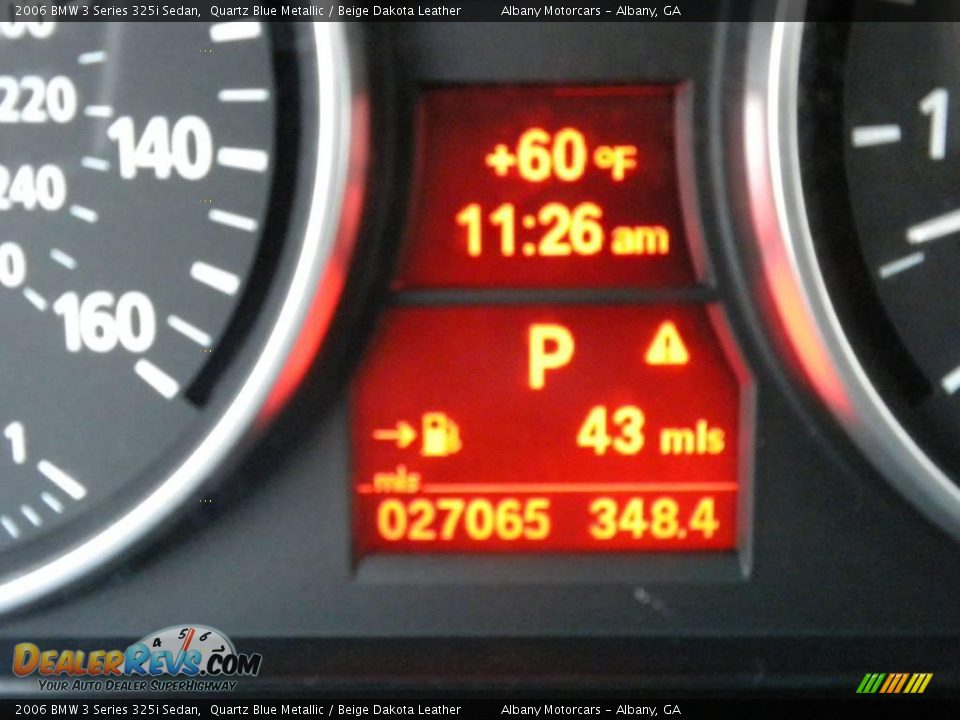 2006 BMW 3 Series 325i Sedan Quartz Blue Metallic / Beige Dakota Leather Photo #17