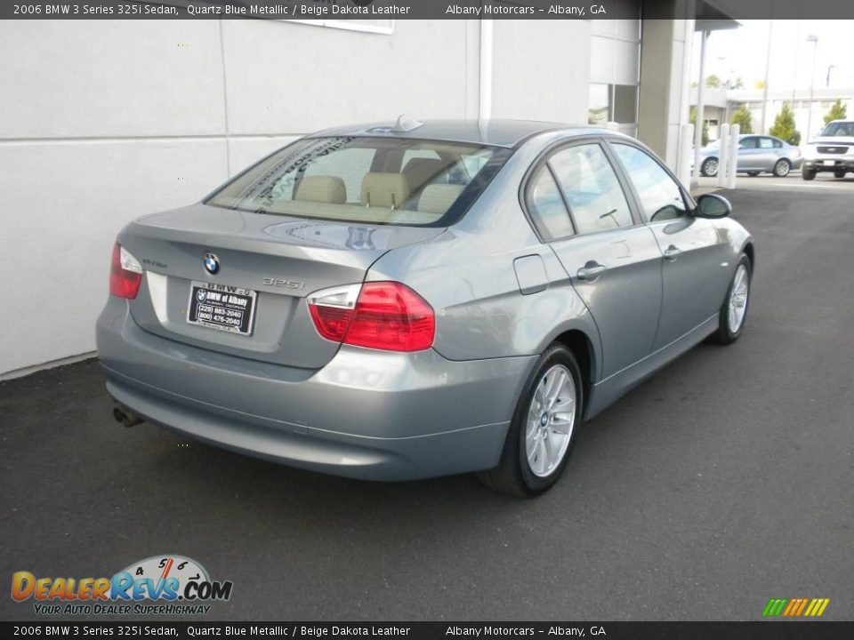 2006 BMW 3 Series 325i Sedan Quartz Blue Metallic / Beige Dakota Leather Photo #23