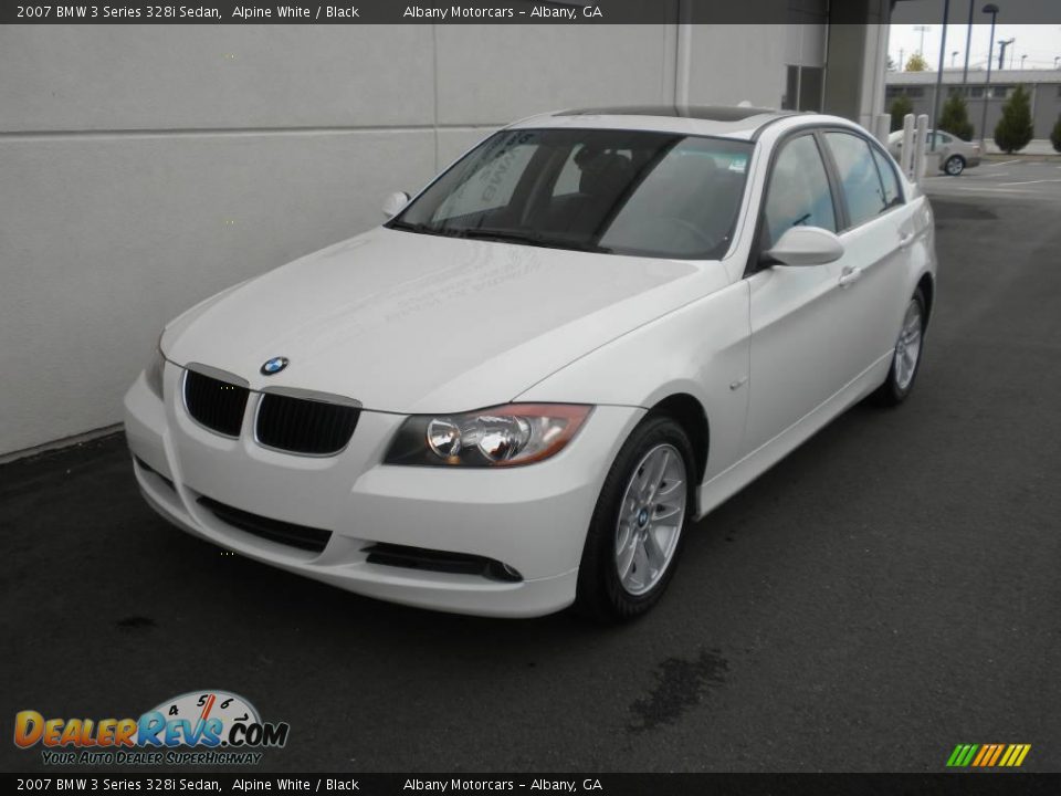 2007 BMW 3 Series 328i Sedan Alpine White / Black Photo #2