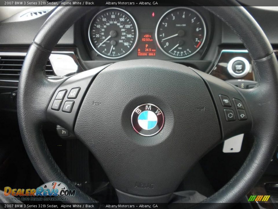 2007 BMW 3 Series 328i Sedan Alpine White / Black Photo #15