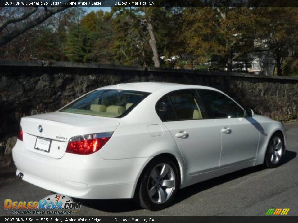 2007 BMW 5 Series 525i Sedan Alpine White / Beige Photo #3