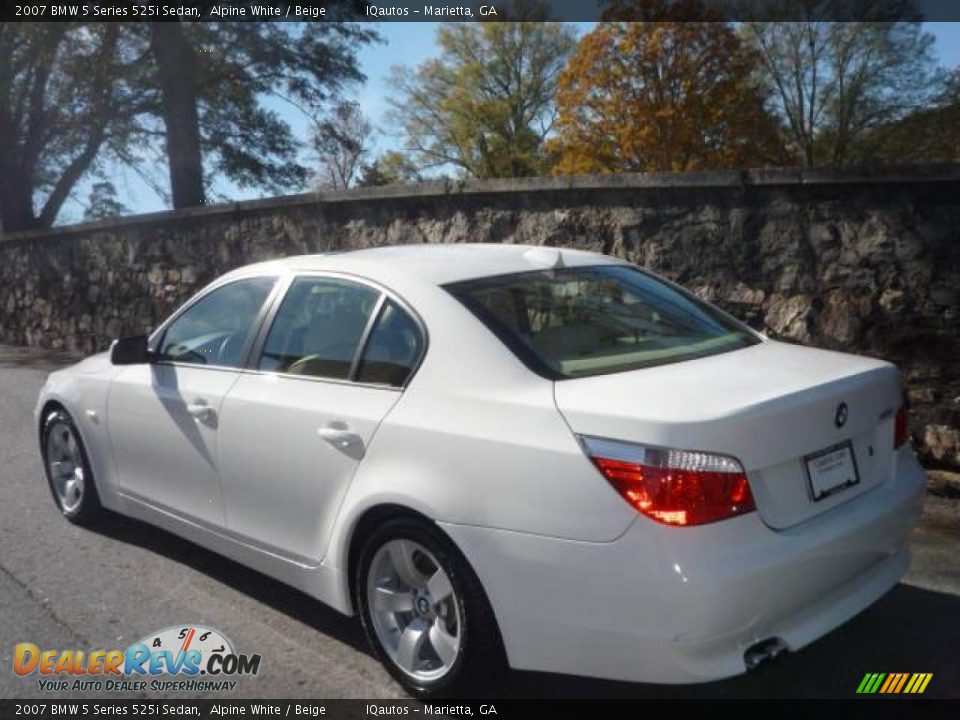 2007 BMW 5 Series 525i Sedan Alpine White / Beige Photo #4