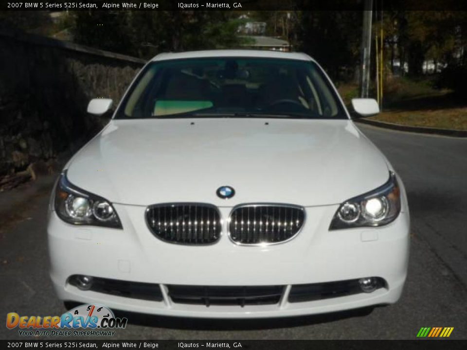 2007 BMW 5 Series 525i Sedan Alpine White / Beige Photo #5