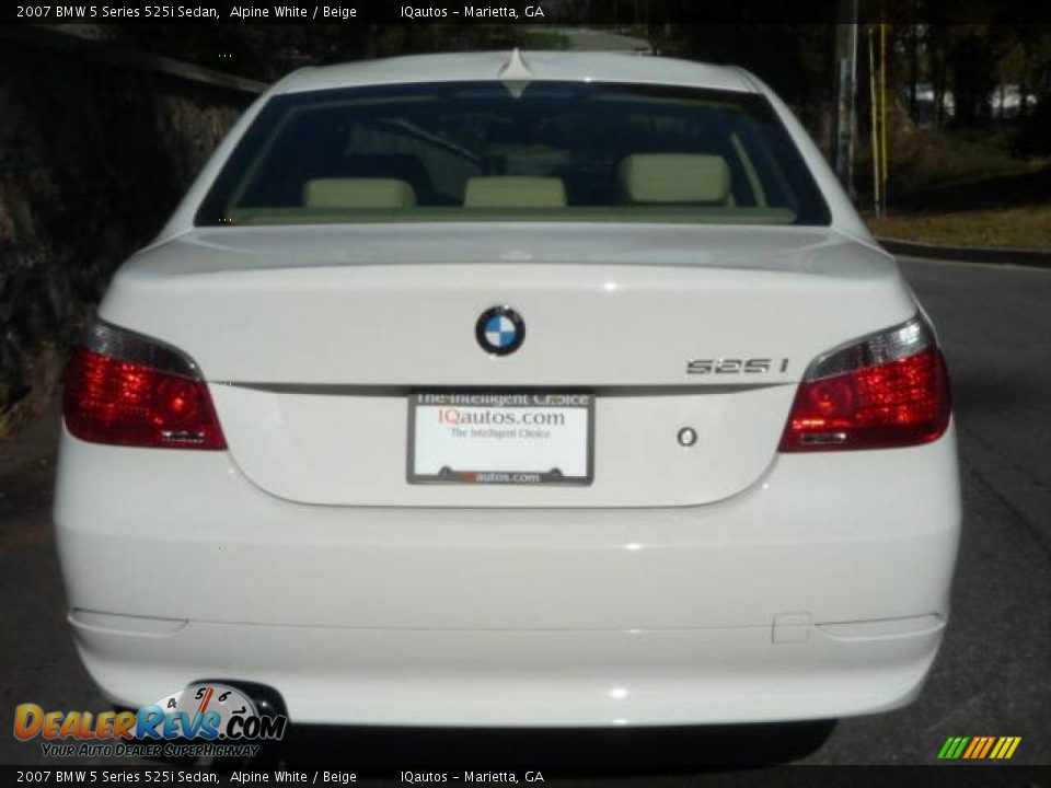 2007 BMW 5 Series 525i Sedan Alpine White / Beige Photo #6