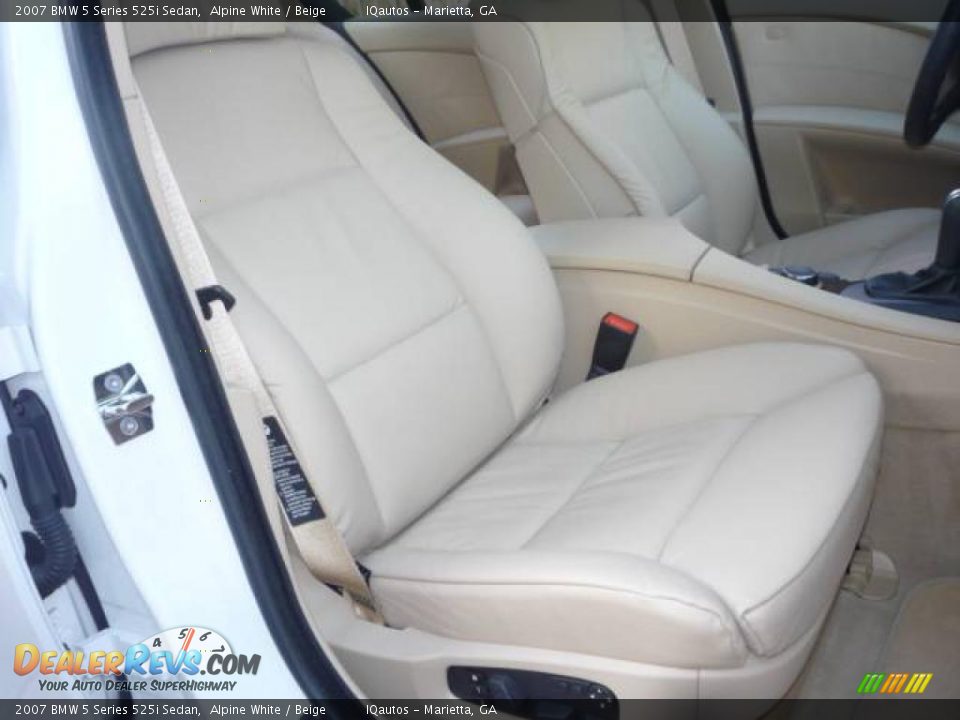 2007 BMW 5 Series 525i Sedan Alpine White / Beige Photo #10