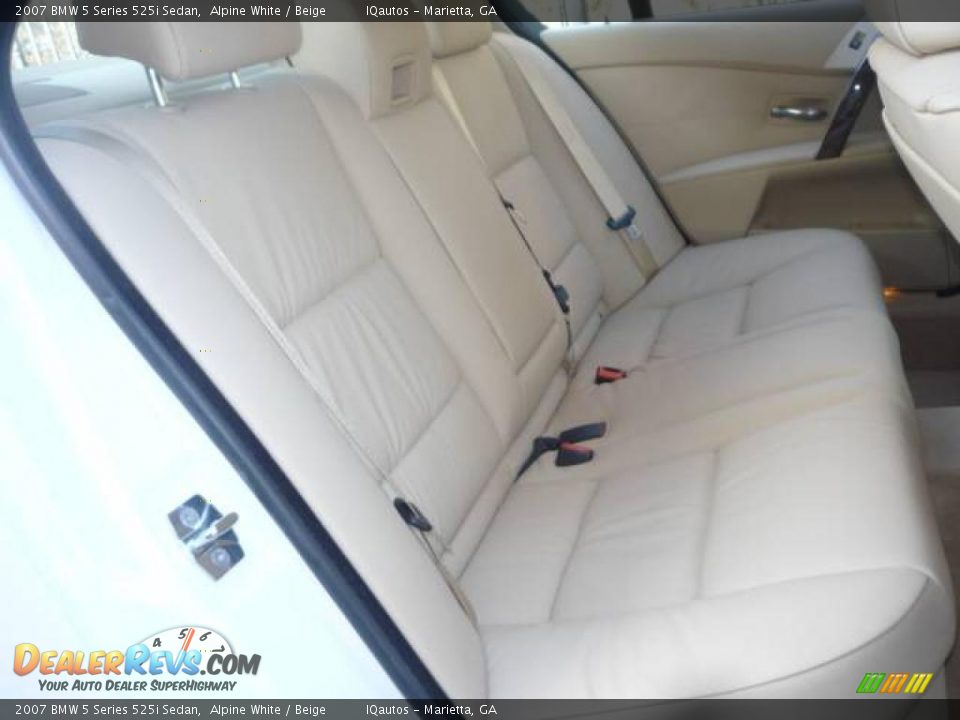 2007 BMW 5 Series 525i Sedan Alpine White / Beige Photo #30