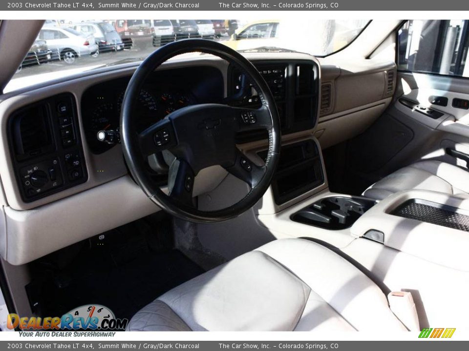 2003 Chevrolet Tahoe LT 4x4 Summit White / Gray/Dark Charcoal Photo #6