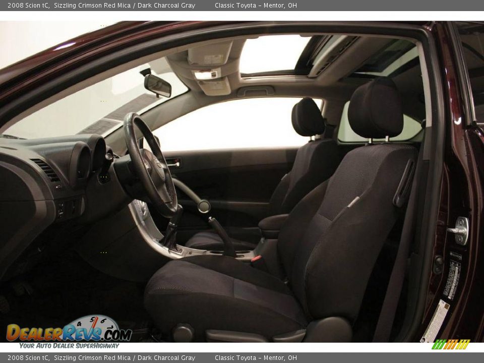 2008 Scion tC Sizzling Crimson Red Mica / Dark Charcoal Gray Photo #9