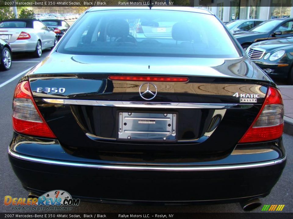 2007 Mercedes-Benz E 350 4Matic Sedan Black / Black Photo #4