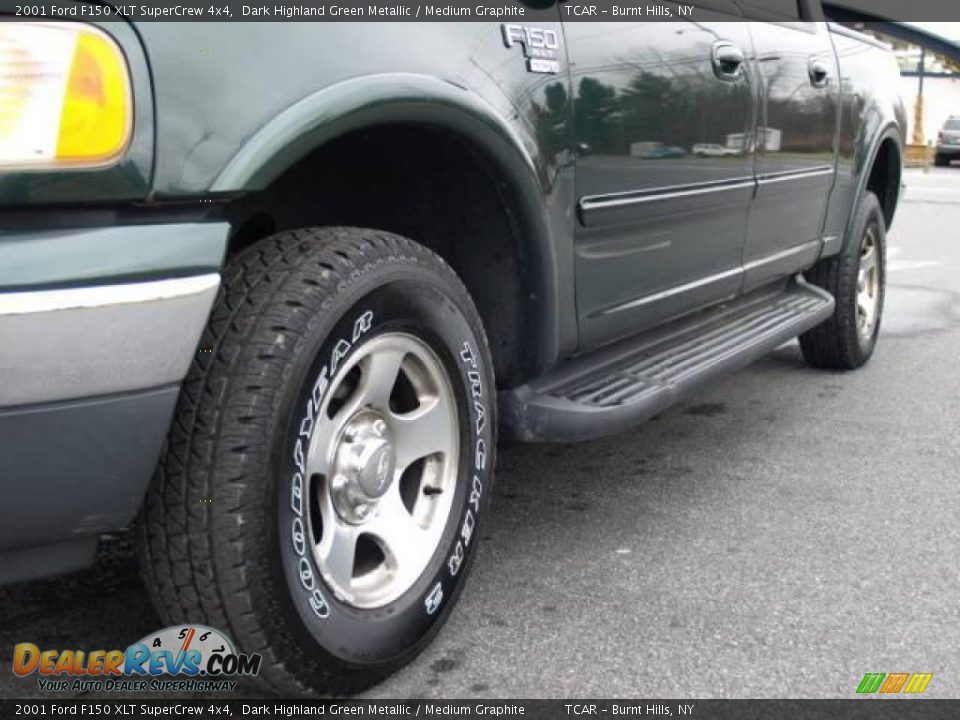 2001 Ford F150 XLT SuperCrew 4x4 Dark Highland Green Metallic / Medium Graphite Photo #6