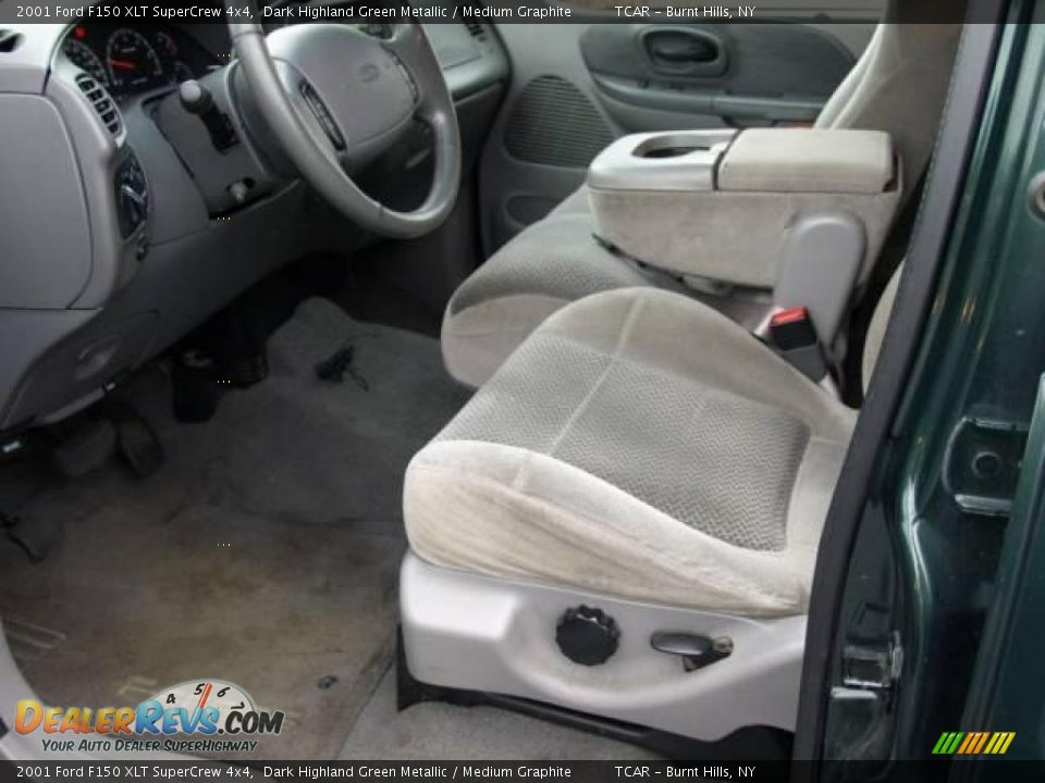 2001 Ford F150 XLT SuperCrew 4x4 Dark Highland Green Metallic / Medium Graphite Photo #7