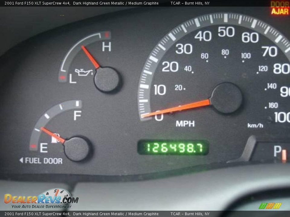 2001 Ford F150 XLT SuperCrew 4x4 Dark Highland Green Metallic / Medium Graphite Photo #11