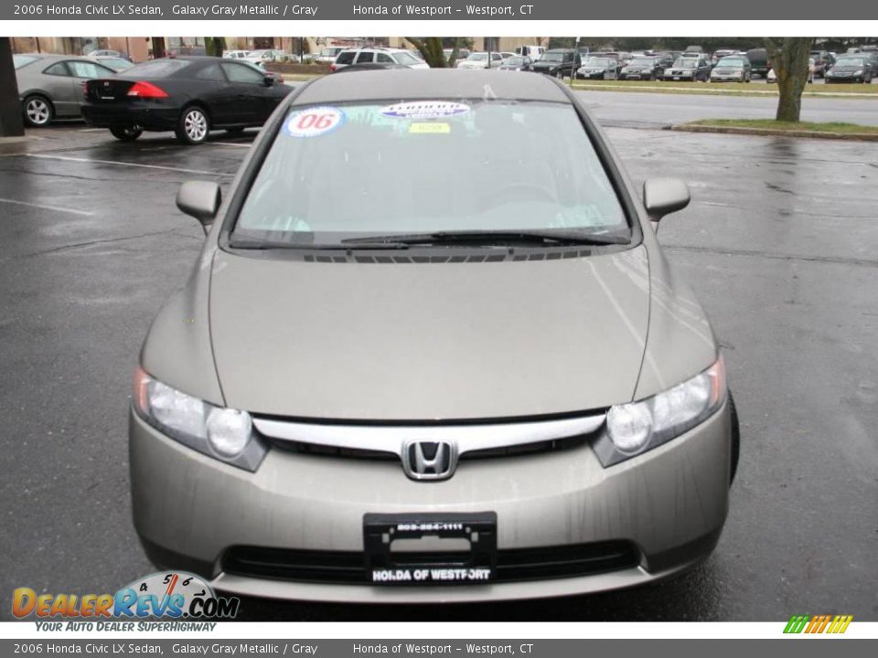 2006 Honda Civic LX Sedan Galaxy Gray Metallic / Gray Photo #3