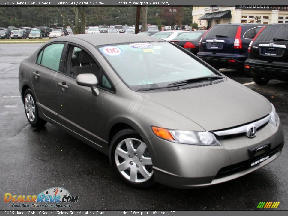 2006 Honda Civic LX Sedan Galaxy Gray Metallic / Gray Photo #4