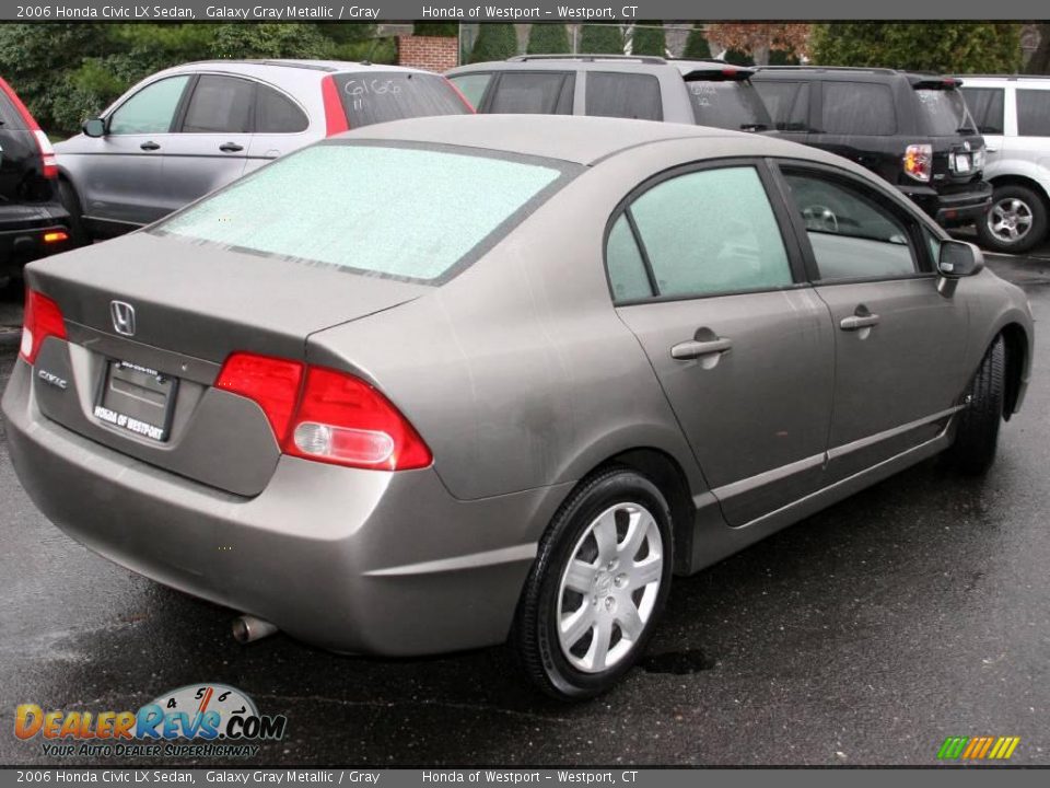 2006 Honda Civic LX Sedan Galaxy Gray Metallic / Gray Photo #6