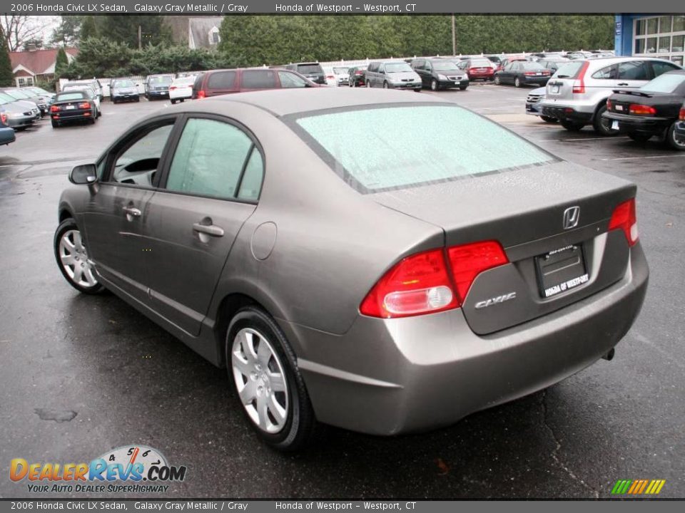 2006 Honda Civic LX Sedan Galaxy Gray Metallic / Gray Photo #9