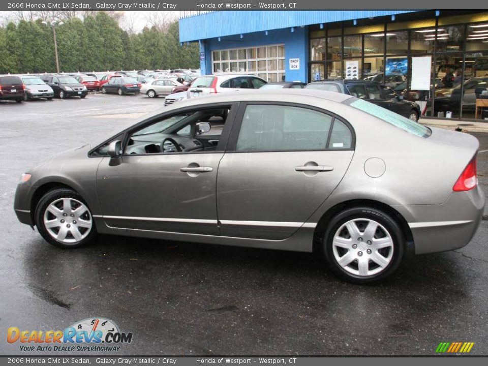 2006 Honda Civic LX Sedan Galaxy Gray Metallic / Gray Photo #10
