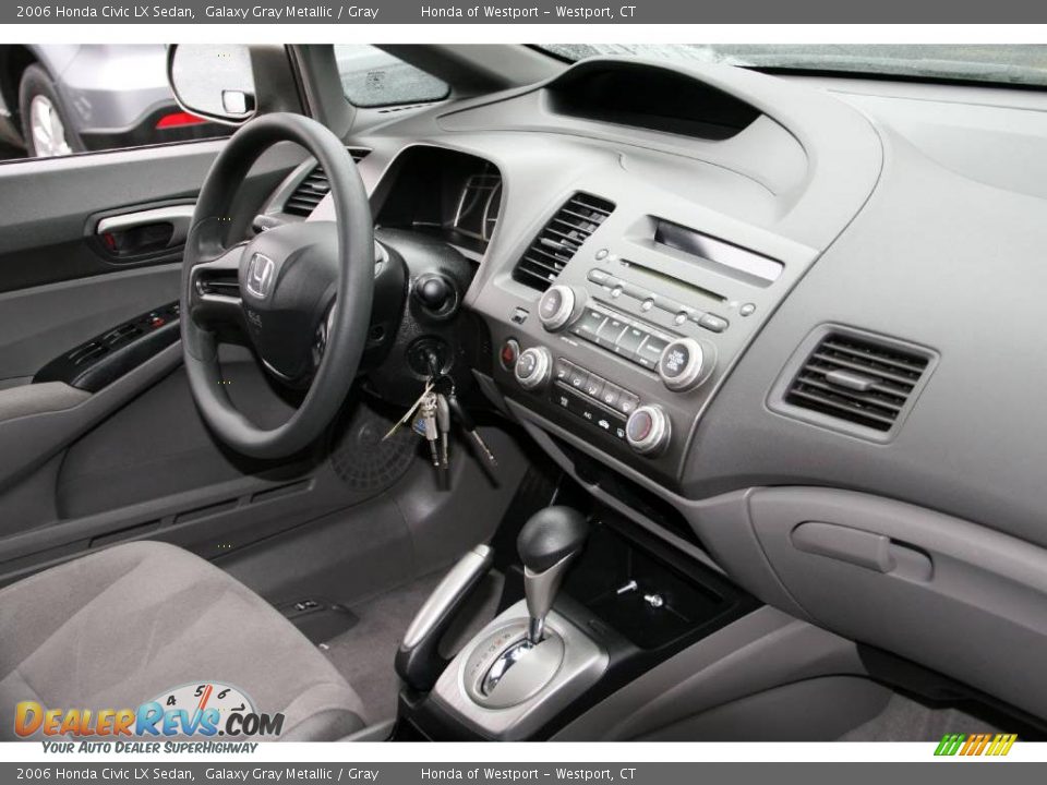 2006 Honda Civic LX Sedan Galaxy Gray Metallic / Gray Photo #13