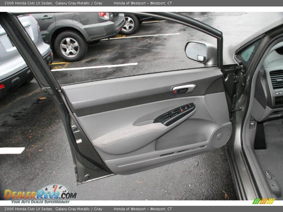 2006 Honda Civic LX Sedan Galaxy Gray Metallic / Gray Photo #18