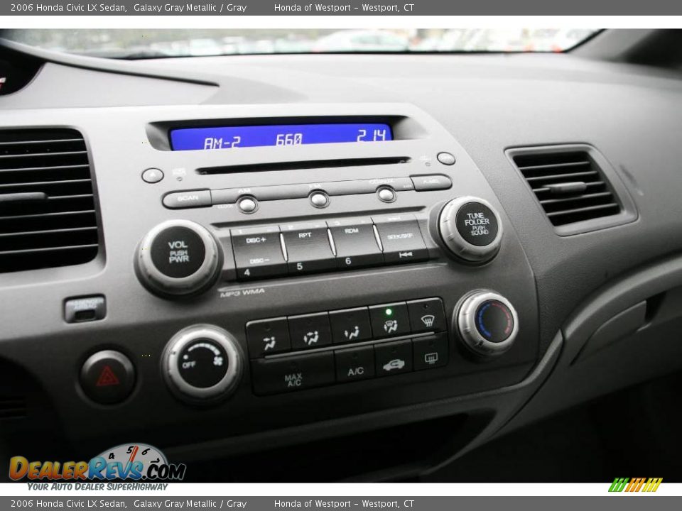 2006 Honda Civic LX Sedan Galaxy Gray Metallic / Gray Photo #24