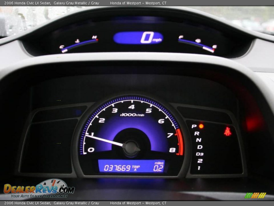 2006 Honda Civic LX Sedan Galaxy Gray Metallic / Gray Photo #25