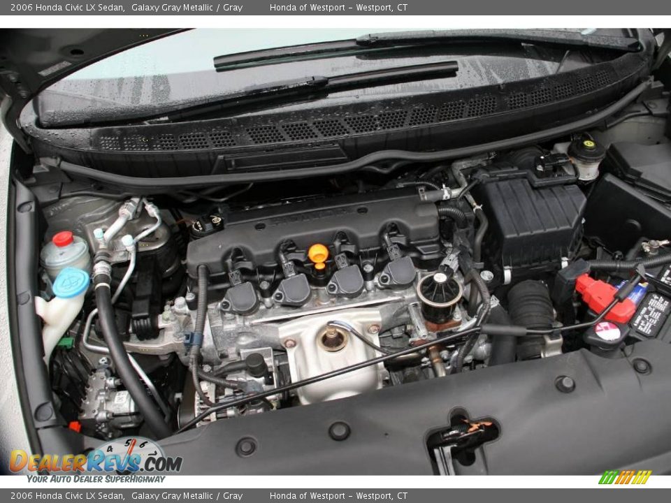 2006 Honda Civic LX Sedan Galaxy Gray Metallic / Gray Photo #27