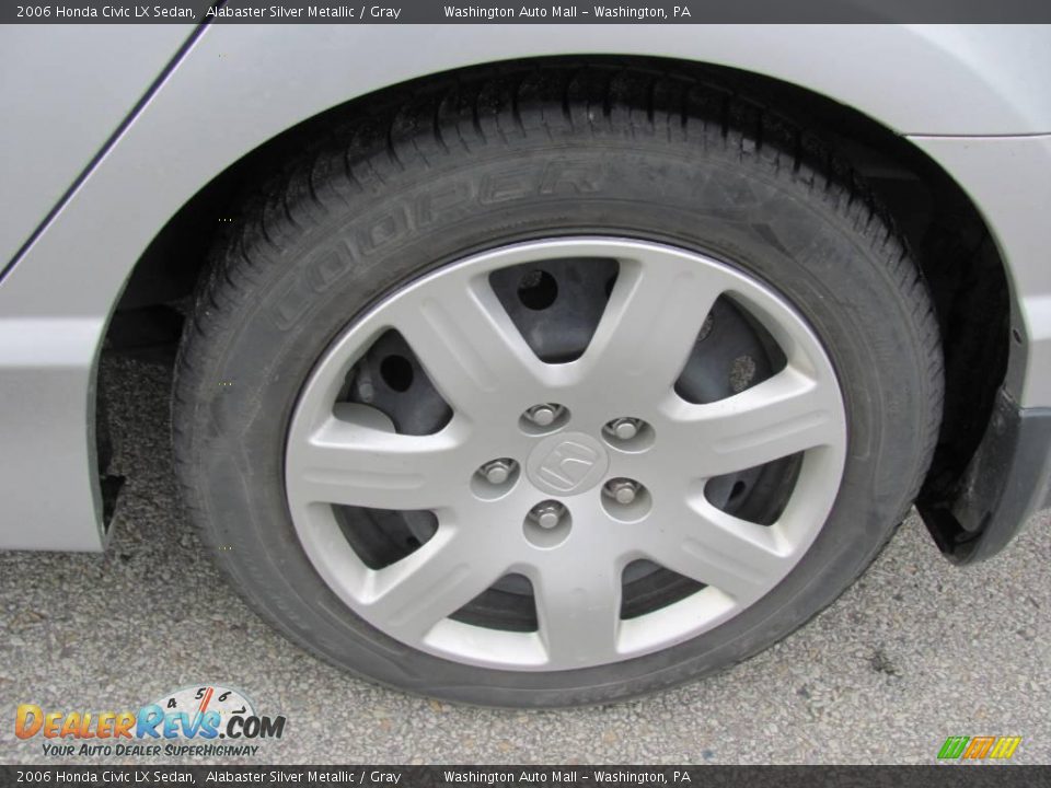 2006 Honda Civic LX Sedan Alabaster Silver Metallic / Gray Photo #4