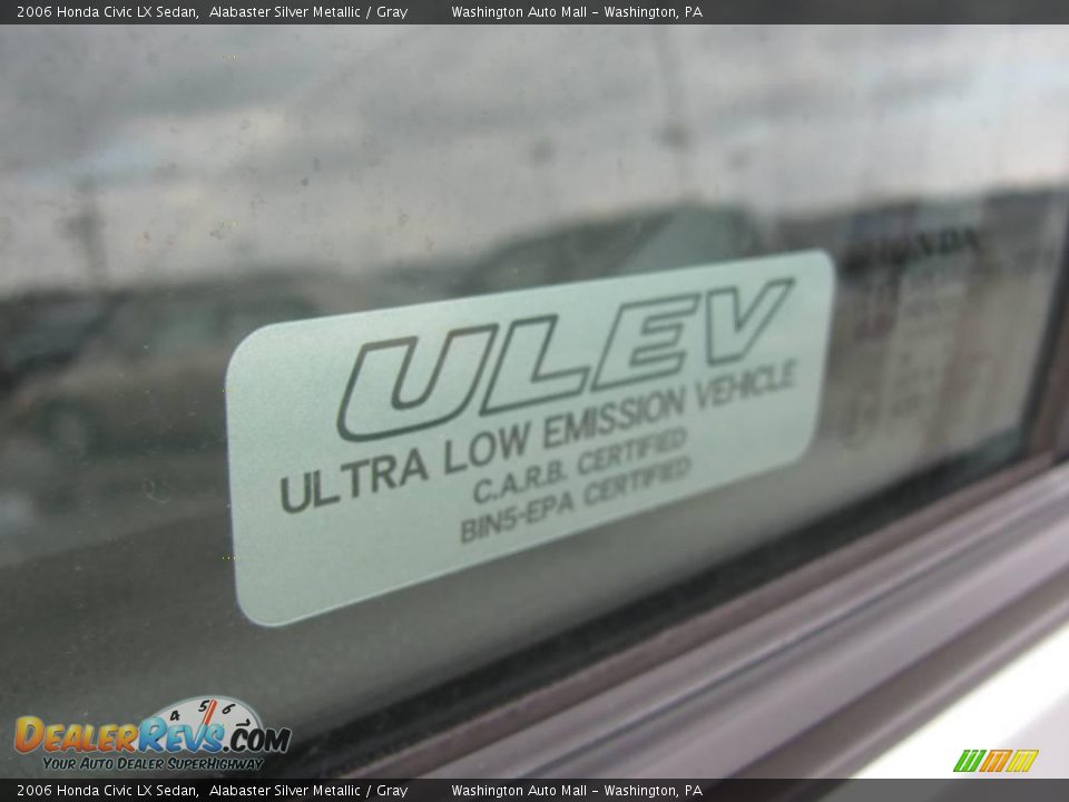 2006 Honda Civic LX Sedan Alabaster Silver Metallic / Gray Photo #5