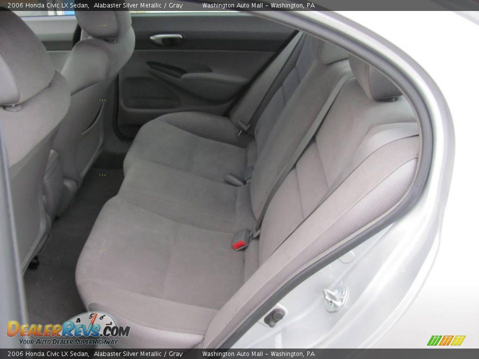 2006 Honda Civic LX Sedan Alabaster Silver Metallic / Gray Photo #12