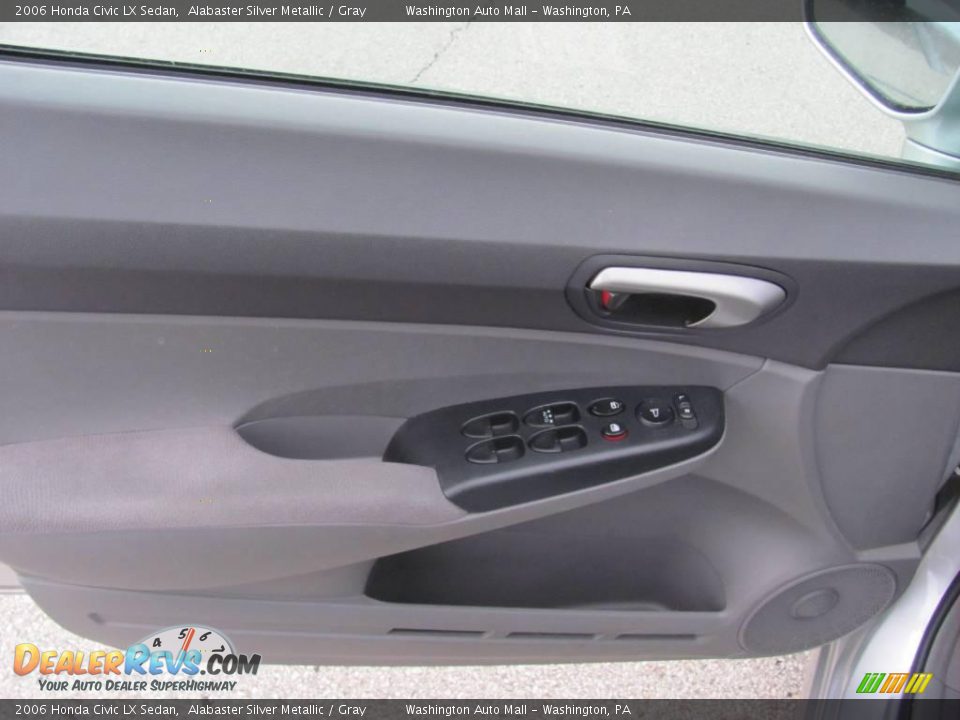 2006 Honda Civic LX Sedan Alabaster Silver Metallic / Gray Photo #14