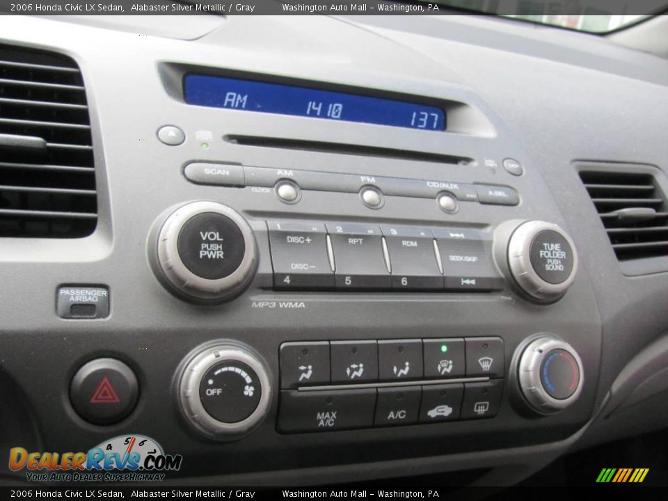 2006 Honda Civic LX Sedan Alabaster Silver Metallic / Gray Photo #16