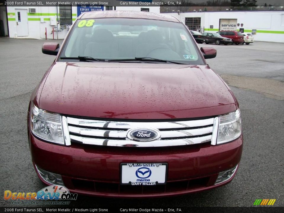2008 Ford Taurus SEL Merlot Metallic / Medium Light Stone Photo #8