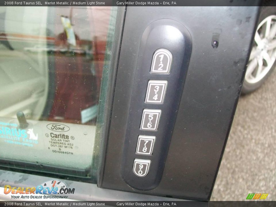 2008 Ford Taurus SEL Merlot Metallic / Medium Light Stone Photo #10