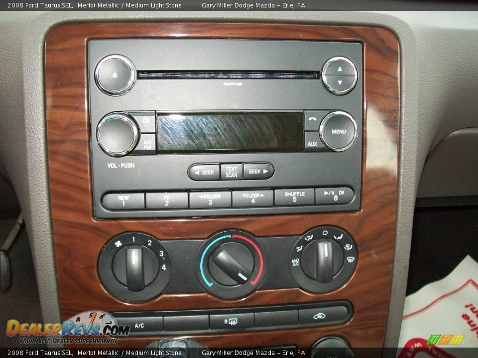 2008 Ford Taurus SEL Merlot Metallic / Medium Light Stone Photo #14