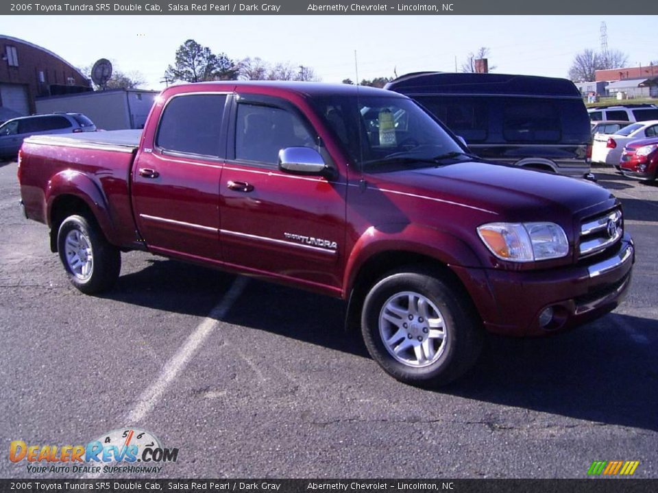 2006 Toyota Tundra SR5 Double Cab Salsa Red Pearl / Dark Gray Photo #5