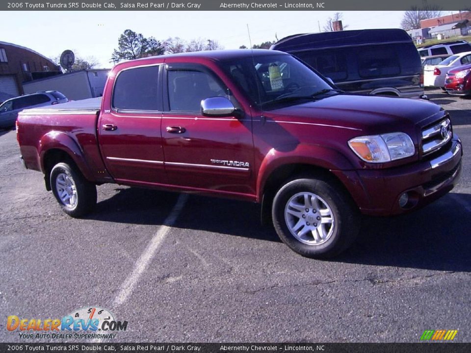 2006 Toyota Tundra SR5 Double Cab Salsa Red Pearl / Dark Gray Photo #6