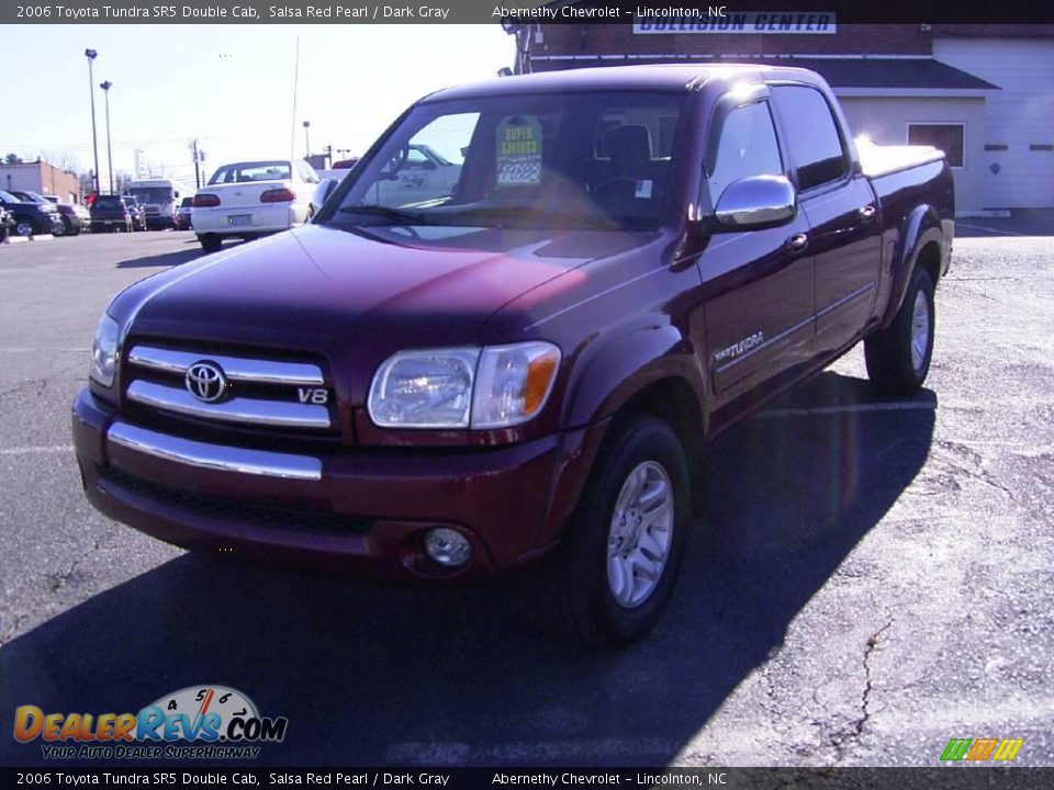 2006 Toyota Tundra SR5 Double Cab Salsa Red Pearl / Dark Gray Photo #7