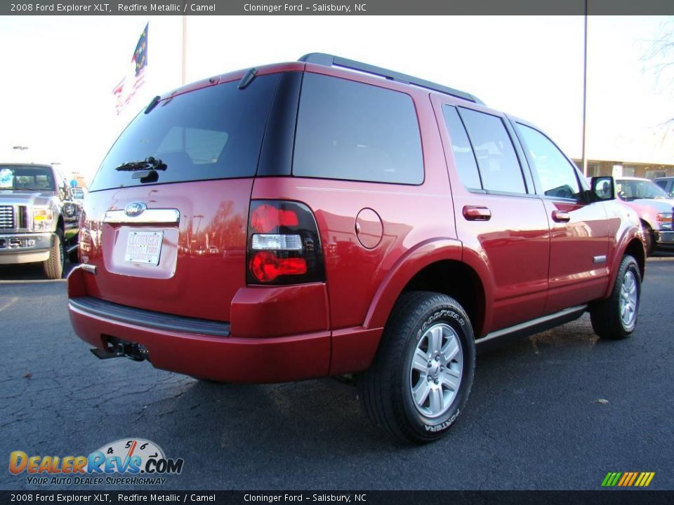 2008 Ford Explorer XLT Redfire Metallic / Camel Photo #3