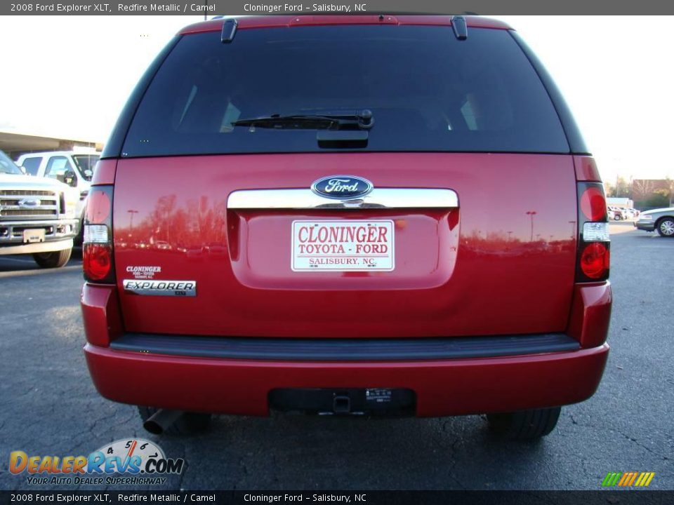 2008 Ford Explorer XLT Redfire Metallic / Camel Photo #4