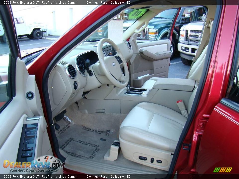 2008 Ford Explorer XLT Redfire Metallic / Camel Photo #8