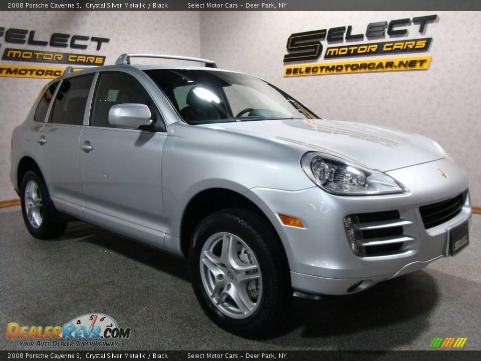 2008 Porsche Cayenne S Crystal Silver Metallic / Black Photo #14