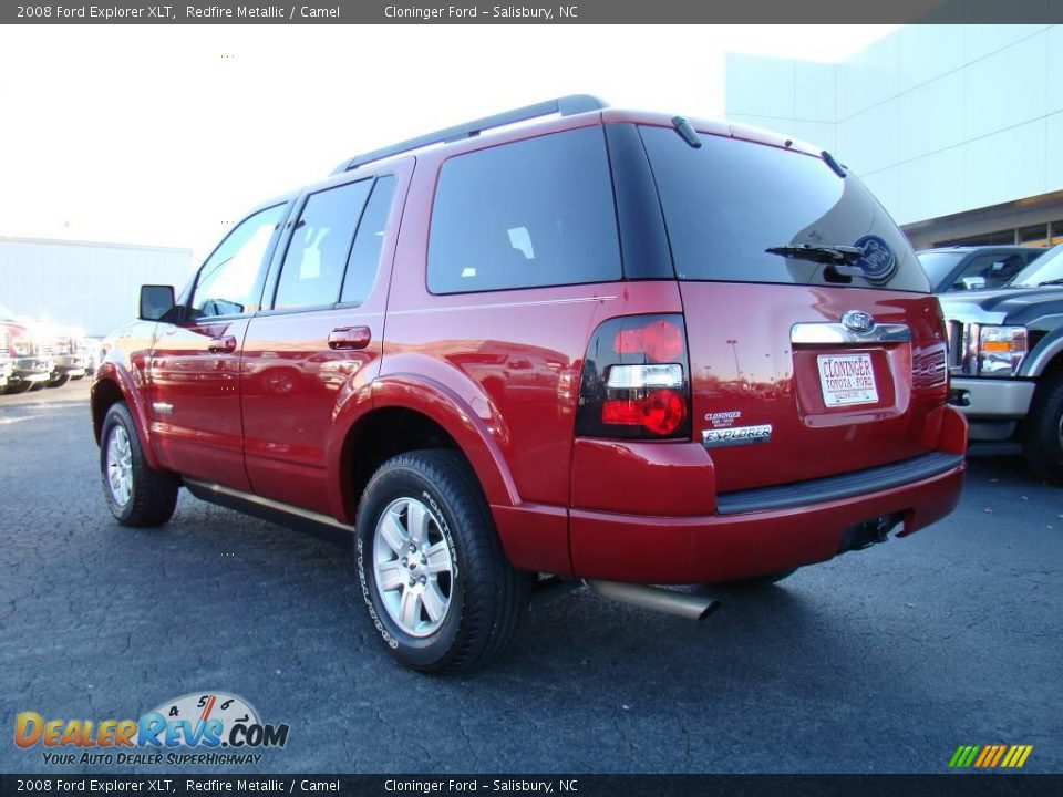 2008 Ford Explorer XLT Redfire Metallic / Camel Photo #25