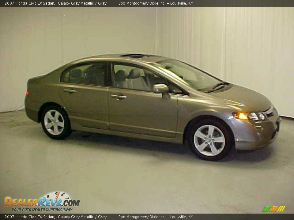 2007 Honda Civic EX Sedan Galaxy Gray Metallic / Gray Photo #3