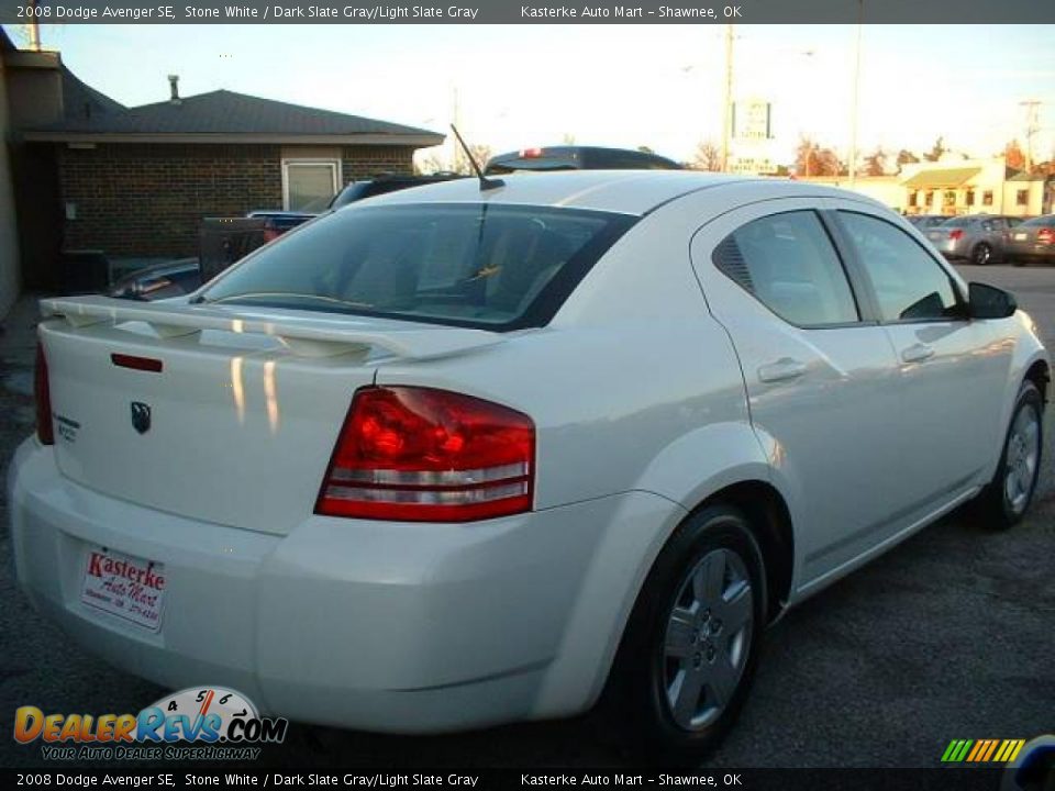 2008 Dodge Avenger SE Stone White / Dark Slate Gray/Light Slate Gray Photo #3