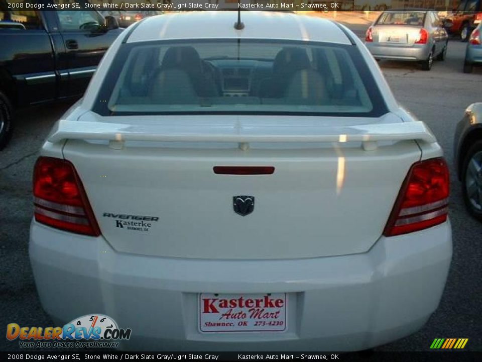 2008 Dodge Avenger SE Stone White / Dark Slate Gray/Light Slate Gray Photo #4