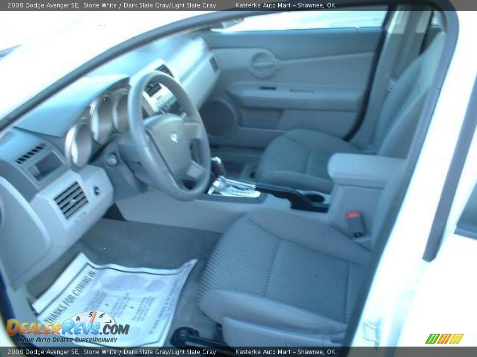 2008 Dodge Avenger SE Stone White / Dark Slate Gray/Light Slate Gray Photo #7
